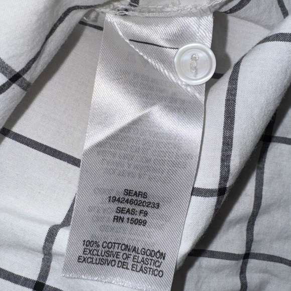 WOMEN'S BLOUSE - ROEBUCK & CO.- WHITE BLACK - SIZE L - Picture 4 of 7